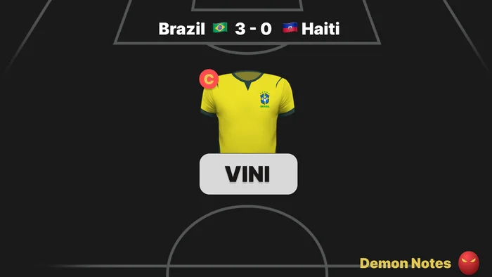 Brazil 3-0 Haiti Demon Notes fantasy graphic
